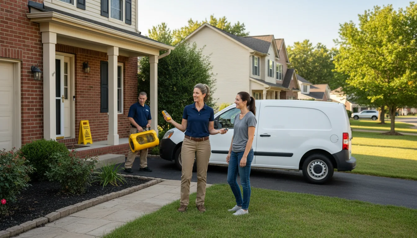 Residential water damage restoration in Camp Point, IL